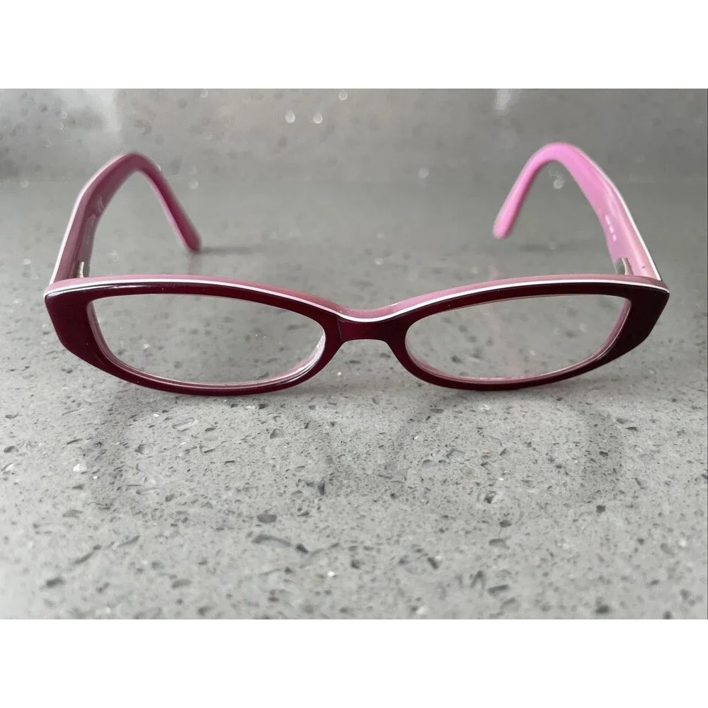 OCCHI 2007 Pink Eyeglasses Frames ONLY 45-14-130 Oval purple kids
